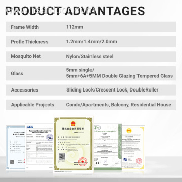 Aluminum Two Track Sliding Door